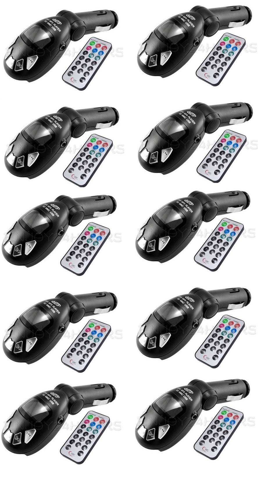 10 Emetteurs fm transmetteur sans fil radio mp3 voiture telecommande clef usb sd/mmc 9999 ECLATS DESTOCKAGE