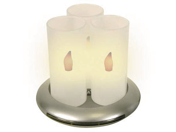 Ensemble de 3 bougies rechargeables a led jaune xmcl14 eclairage lumiere tamisee ECLATS DESTOCKAGE