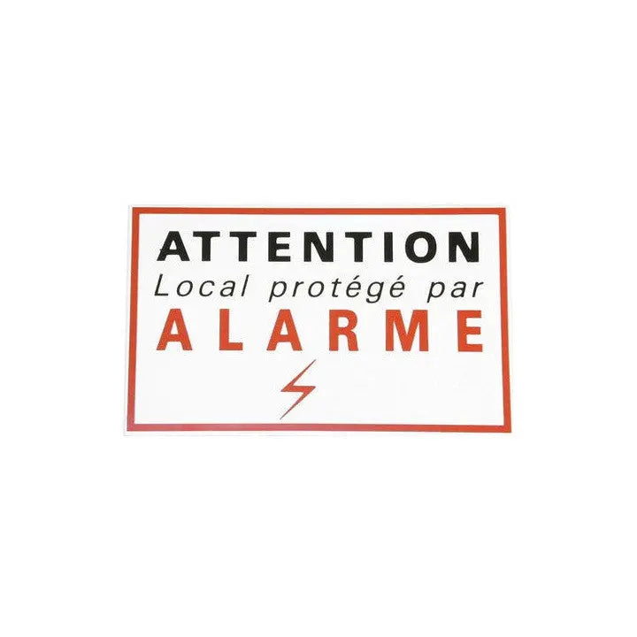 Etiquette signalisation adhesive sticker alarme securite autocolant dissuasive dissuasif protection destockage - ECLATS DESTOCKAGE