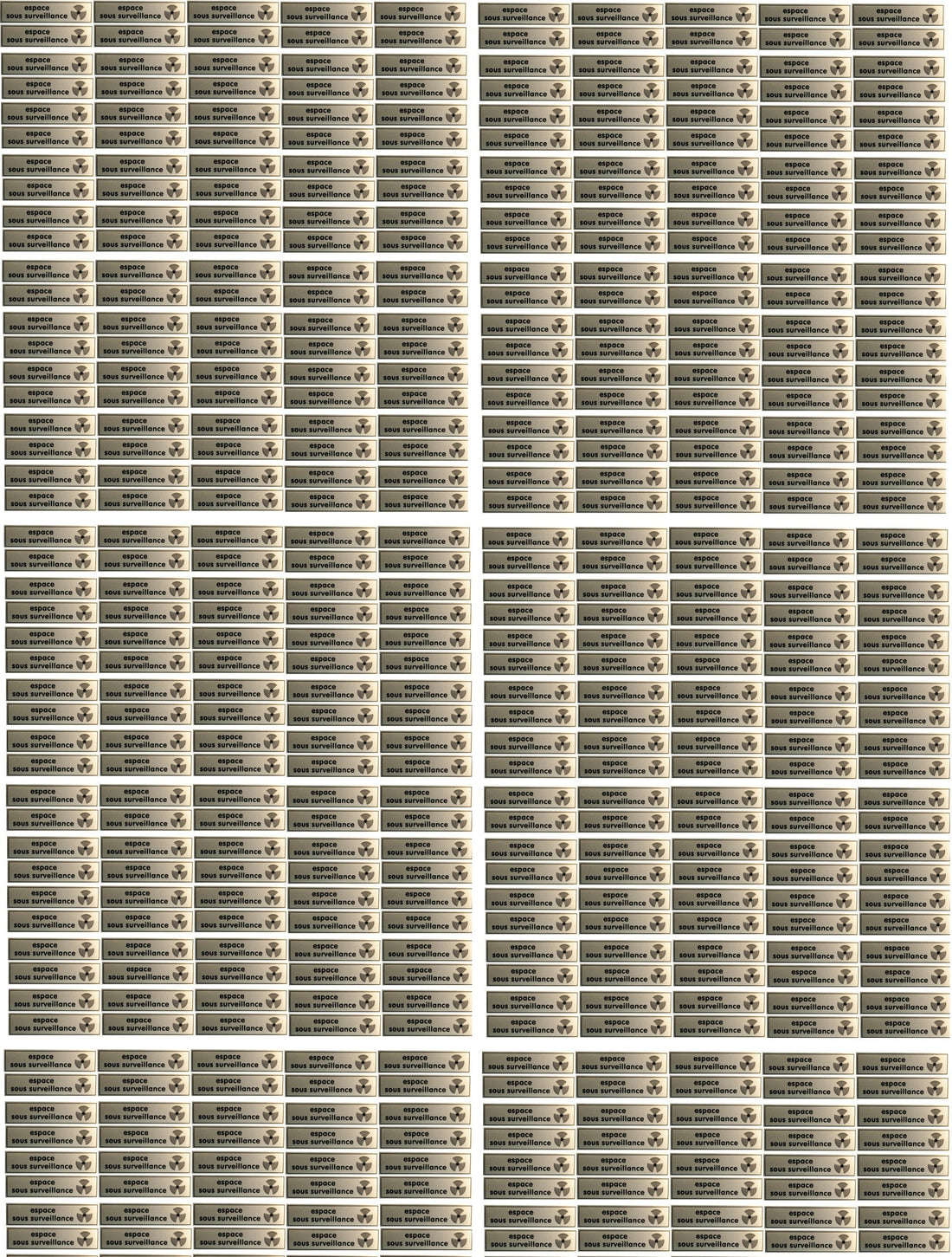 500 etiquettes signalisation affichage panneau sticker espace video surveillance autocollant signaletique ECLATS DESTOCKAGE