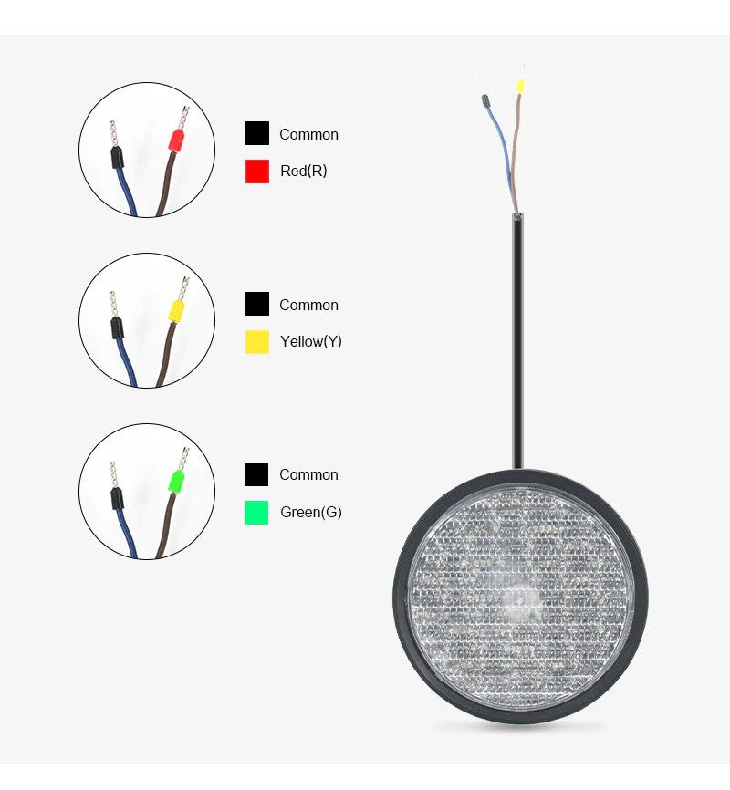 Feu à LED 220v pour feu de signalisation  selmaphore IP65 100mm rouge Circulation Porte Garage ECLATS DESTOCKAGE
