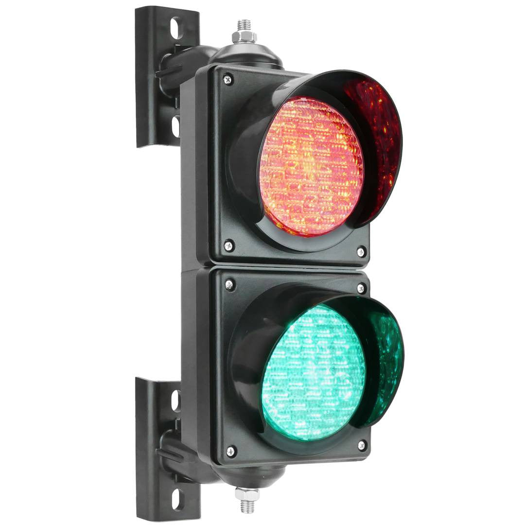 Feu de circulation extérieur IP65 2 x 100mm 12v 24v LED vert orange rouge SM012 semaphore lumineux ECLATS DESTOCKAGE