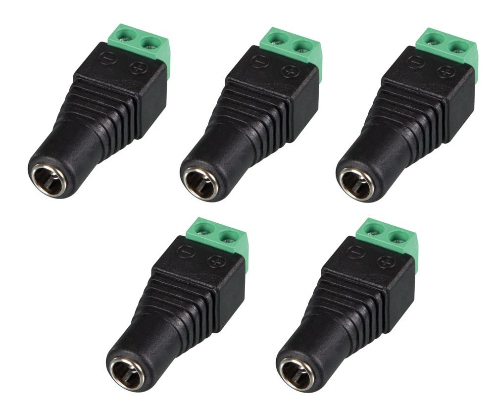 Fiche adaptateur cc 5.5 x 2.1mm femelle vers connexion a vis (5 pcs) cd021 f367b ECLATS DESTOCKAGE