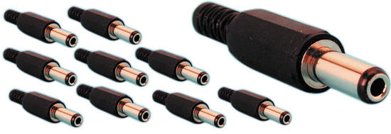 Fiche alimentation mâle 2.5 x 5.5 x 13mm a souder (les 50 pièces) cd012 connecteur electrique ECLATS DESTOCKAGE