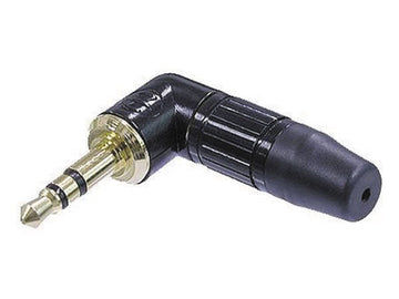 Fiche jack audio 3.5mm coudee noir 3 points neutrik boitier metallique ntp3rcb câbles 2.0 à 4.5mm ECLATS DESTOCKAGE