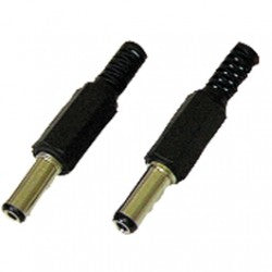 Fiche jack male alim ø 2.5mm lg 9mm alnesj25 coaxiales à 2 pôles - ECLATS DESTOCKAGE