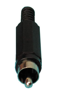 Fiche rca mâle noire (1 pièce) ca047b pour camera video surveillance ECLATS DESTOCKAGE