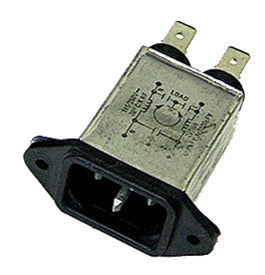Filtre prise secteur 110v 220v 230v 240v iec 2p t 6a 250v alps06256a - ECLATS DESTOCKAGE