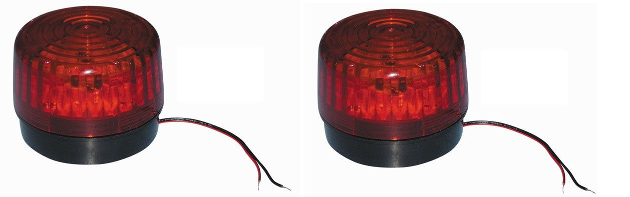 2 Flash alarme electronique xenon 220v rouge ø99x75mm ip 65 haa220r feu clignotant lumineux ECLATS DESTOCKAGE
