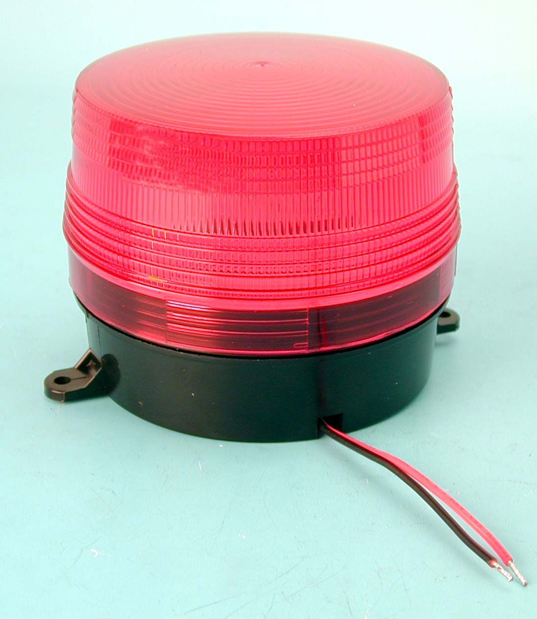 Flash alarme electronique xenon 6v 12v couleur rouge haa100r esb-100 ø100x80mm ip 65 ECLATS DESTOCKAGE