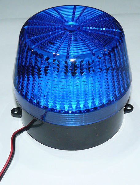 Flash alarme stroboscope electronique xenon 6v 12v couleur bleu esb-100 Ø99x89mm ECLATS DESTOCKAGE