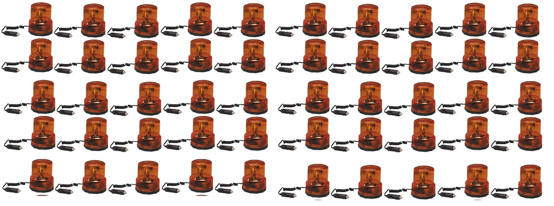 50 Gyrophares magnetique 12v 21w ambre orange gyrophare aimant feu tournant lumiere aimantee ECLATS DESTOCKAGE