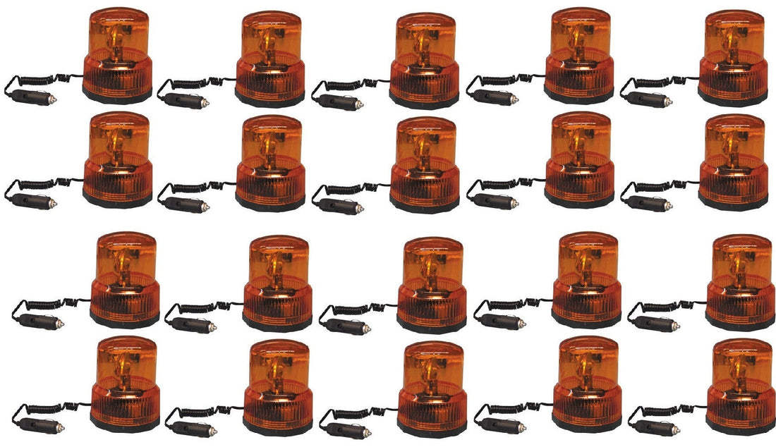 20 Gyrophares magnetique 12v 21w ambre orange gyrophare aimant feu tournant lumiere aimantee ECLATS DESTOCKAGE