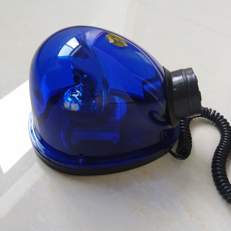 Girophare magnetique bleue 12v 21w + sirène goutte eau feux tournant aimante ECLATS DESTOCKAGE