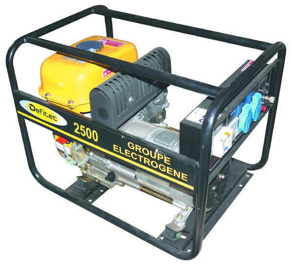 GROUPE ELECTROGENE ESSENCE 2500W DEFITEC SP95 AUTONOMIE 3h30 ECLATS DESTOCKAGE