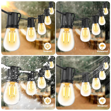 Guirlande lumineuse LED e27 220V 15m 15 ampoules s14 2w étanche connectable, jardin, extérieur ECLATS DESTOCKAGE