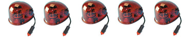 5 Gyrophares electrique magnetique 12v 21w girophare rouge goutte eau feux tournant aimante ECLATS DESTOCKAGE