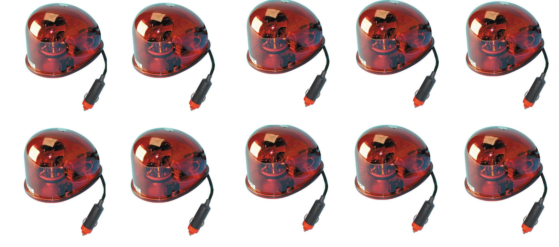 10 Gyrophares electrique magnetique 12v 21w girophare rouge goutte eau feux tournant aimante ECLATS DESTOCKAGE