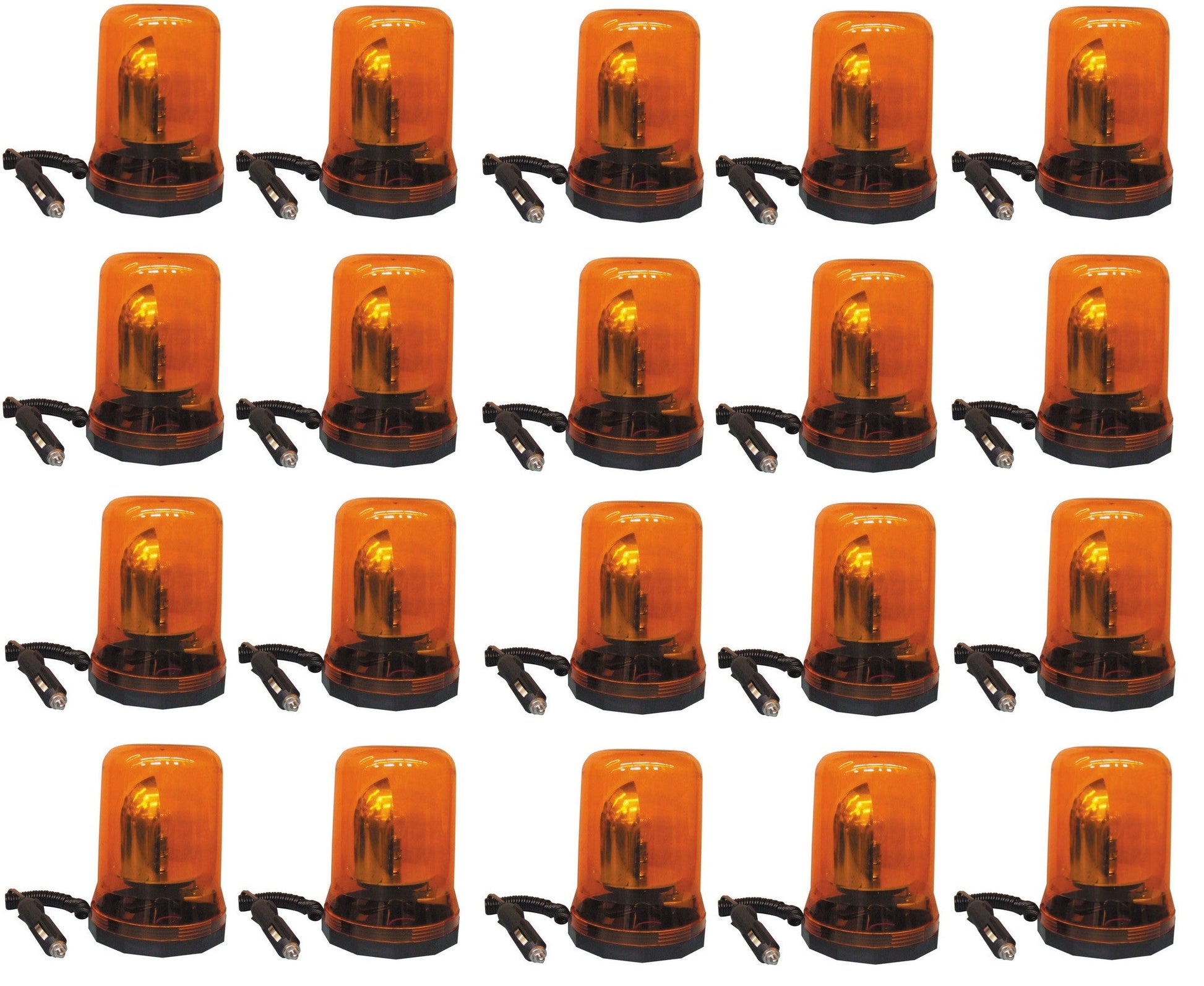20 Gyrophares electrique magnetique 12v 25w ambre girophare feu grand modele orange 12vcc ECLATS DESTOCKAGE
