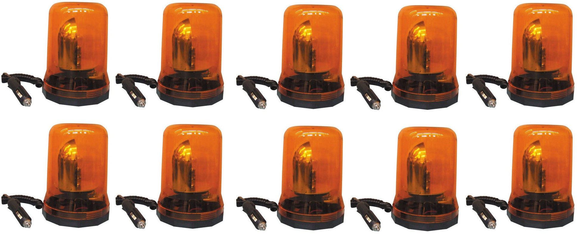 10 Gyrophares electrique magnetique 12v 25w ambre girophare feu grand modele orange 12vcc ECLATS DESTOCKAGE