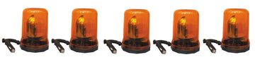 5 Gyrophares electrique magnetique 12v 25w ambre girophare feu grand modele orange 12vcc ECLATS DESTOCKAGE