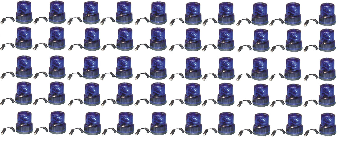50 Gyrophares electrique magnetique 12v 25w bleu girophare aimante feu lumineux tournant rotatif aimant ECLATS DESTOCKAGE