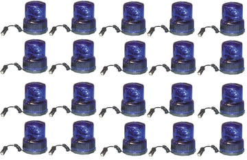 20 Gyrophares electrique magnetique 12v 25w bleu girophare aimante feu lumineux tournant rotatif aimant ECLATS DESTOCKAGE