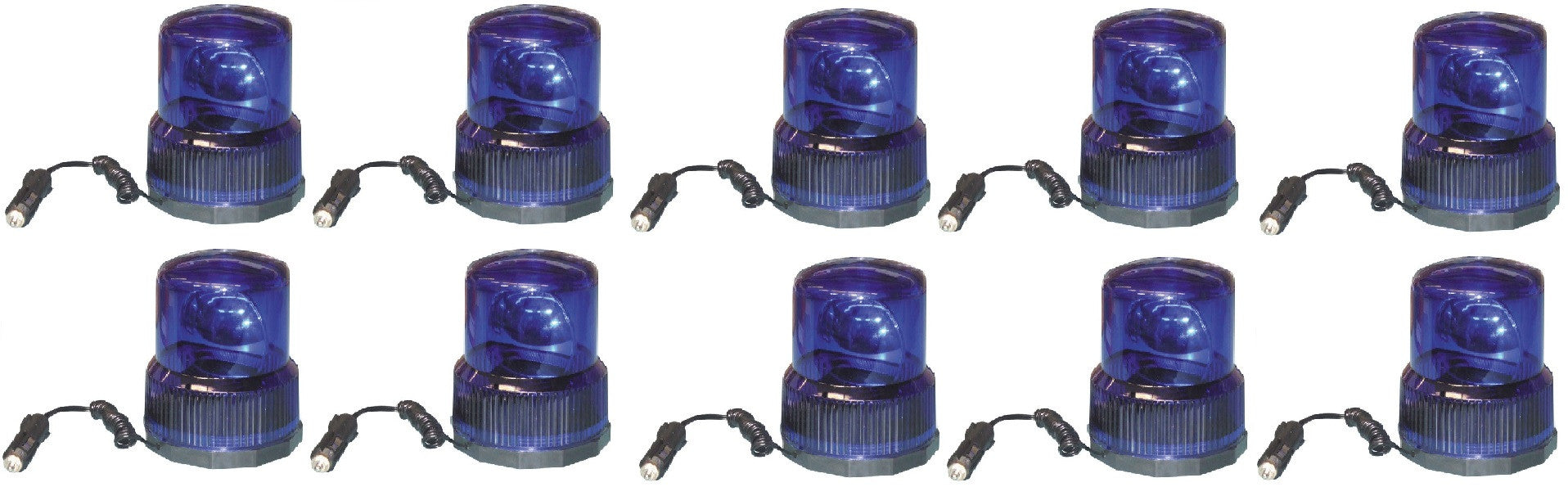 10 Gyrophares electrique magnetique 12v 25w bleu girophare aimante feu lumineux tournant rotatif aimant ECLATS DESTOCKAGE