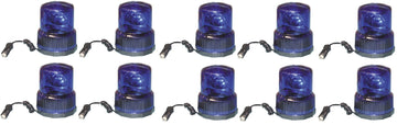 10 Gyrophares electrique magnetique 12v 25w bleu girophare aimante feu lumineux tournant rotatif aimant ECLATS DESTOCKAGE