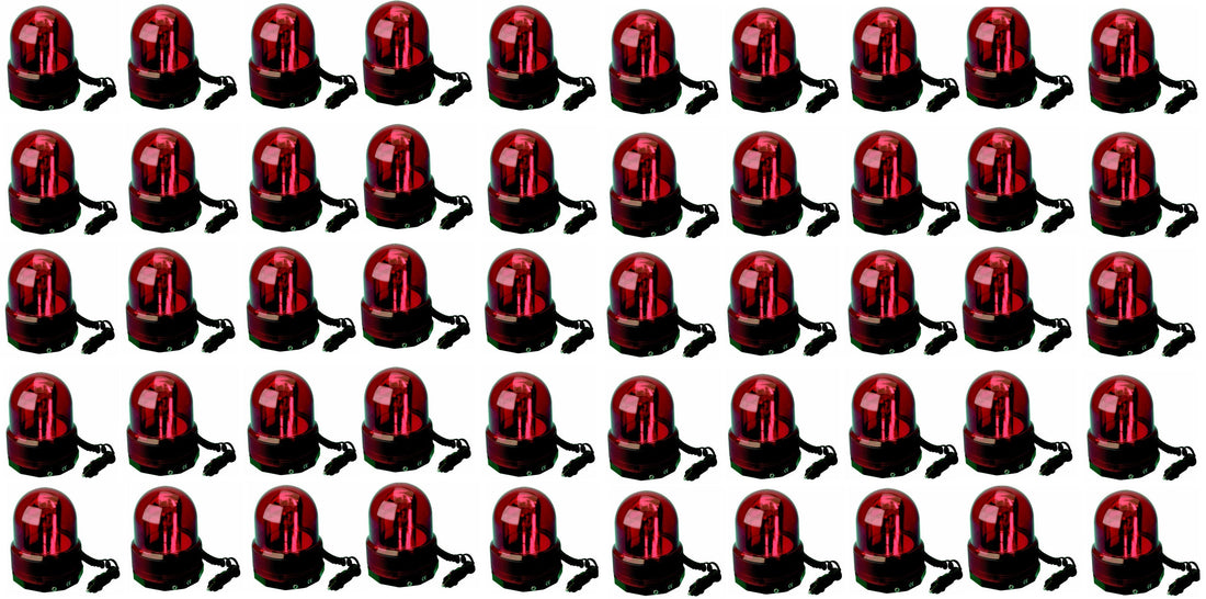 50 Gyrophares electrique magnetique 12v rouge girophare feu tournant lumineux rotatif aimantee aimant ECLATS DESTOCKAGE