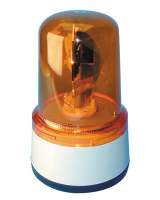 Gyrophare etanche fixe 12v 35w ambre ip 65 girophare feu lumineux tournant electrique orange ECLATS DESTOCKAGE
