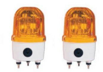 2 Gyrophares etanche fixe 24v 10w ambre ip 65 (fixation par vis) girophare orange 24vcc ECLATS DESTOCKAGE