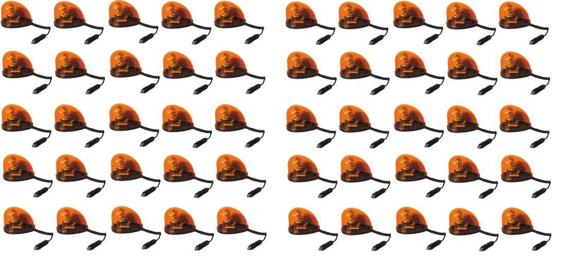 50 Gyrophares magnetique 24v 21w ambre goutte eau girophare orange feu aimanté electrique ECLATS DESTOCKAGE