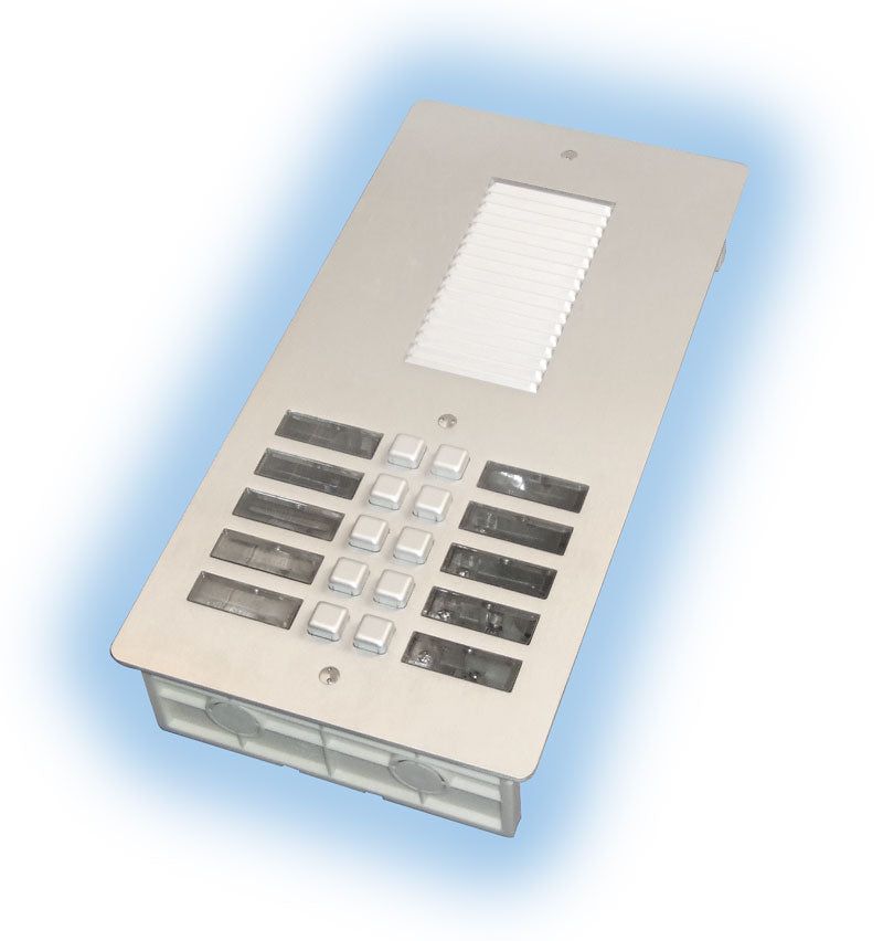 Interphone rue 10bp platine exterieur intercommunication immeuble collectif livrée sans alimentation - ECLATS DESTOCKAGE