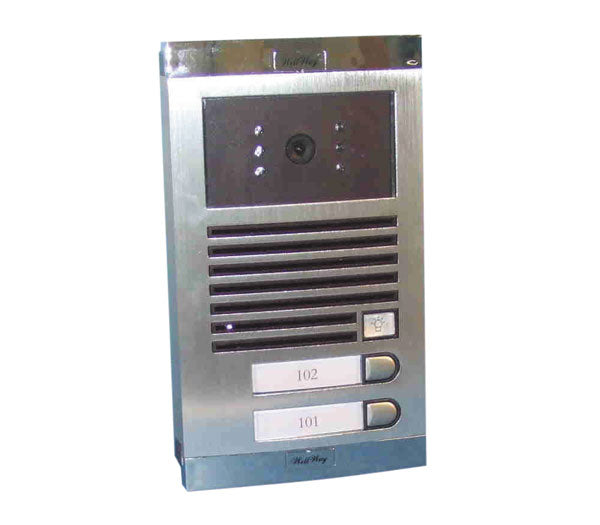 Interphone video noir et blanc de rue 2bp n/b hw-es-15bs pour immeuble maison - ECLATS DESTOCKAGE