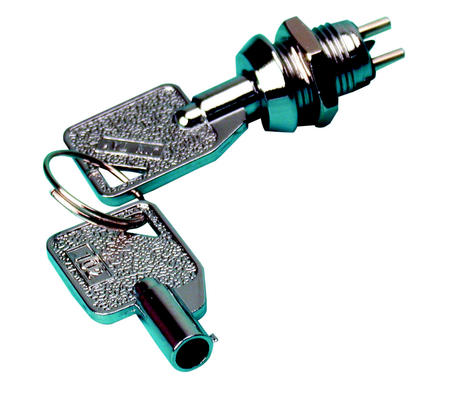 Interrupteur commutateur cle ks11 serrure electrique 2 clef ronde mini verrou marche arret 2 plots ECLATS DESTOCKAGE