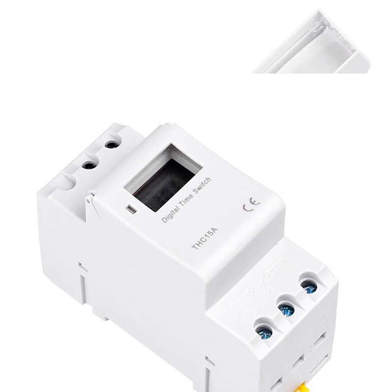 Interrupteur horaire 7 jours 16a 48vdc horloge 48v thc15a programmable minuterie rail din 2200w ECLATS DESTOCKAGE