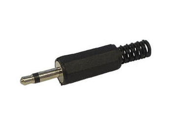 Jack 3.5mm mâle connector  black plastic mono accessoires electricite ca110 - ECLATS DESTOCKAGE