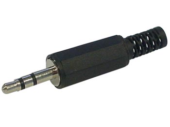Jack male 3.5mm stereo plastique noir ca111 pour câble: ø 4mm - ECLATS DESTOCKAGE