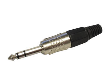 Jack male professionnel 6.35mm stereo noir ca028b - ECLATS DESTOCKAGE