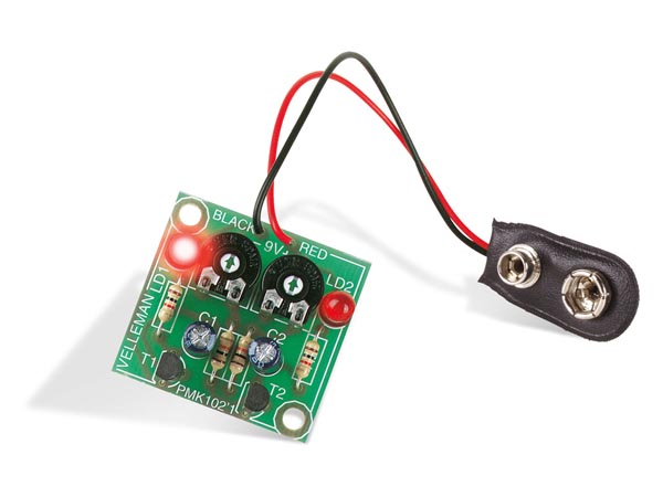 Kit electronique WSI102 clignotant a monter leds clignotantes 9v lumière modelisme velleman mk102 ECLATS DESTOCKAGE