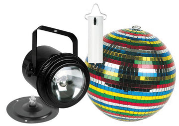 Kit lumiere disco projecteur ampoule par 36 boule a facettes couleur 15cm vdlprom3 ECLATS DESTOCKAGE