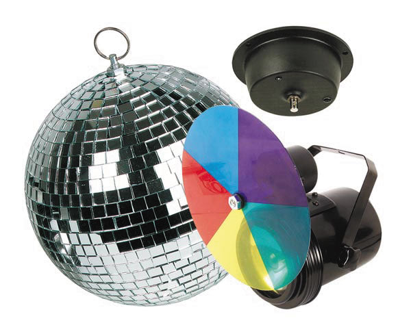 Kit lumiere disco projecteur par36 disque vdlprom1 5 couleurs boule à facettes ø 20cm moteur ECLATS DESTOCKAGE
