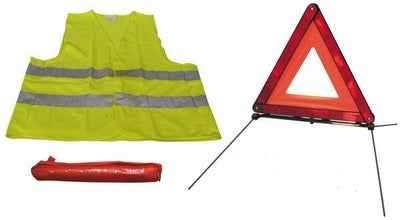 Kit securite triangle signalisation route voiture r27 en11 gilet réfléchissant xl ce en 471 ECLATS DESTOCKAGE