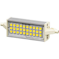Lampe à leds 5050 culot r7s 118mm 8w  50w pour projecteur 230vac 675 lm 2900°k elev30424r7s ECLATS DESTOCKAGE