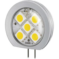 Lampe alu h.q. led smd culot g4 laterale 10-18vacdc 2w 130 lm 6400°k ø 28 x 11.5mm  elev30472g4 ECLATS DESTOCKAGE