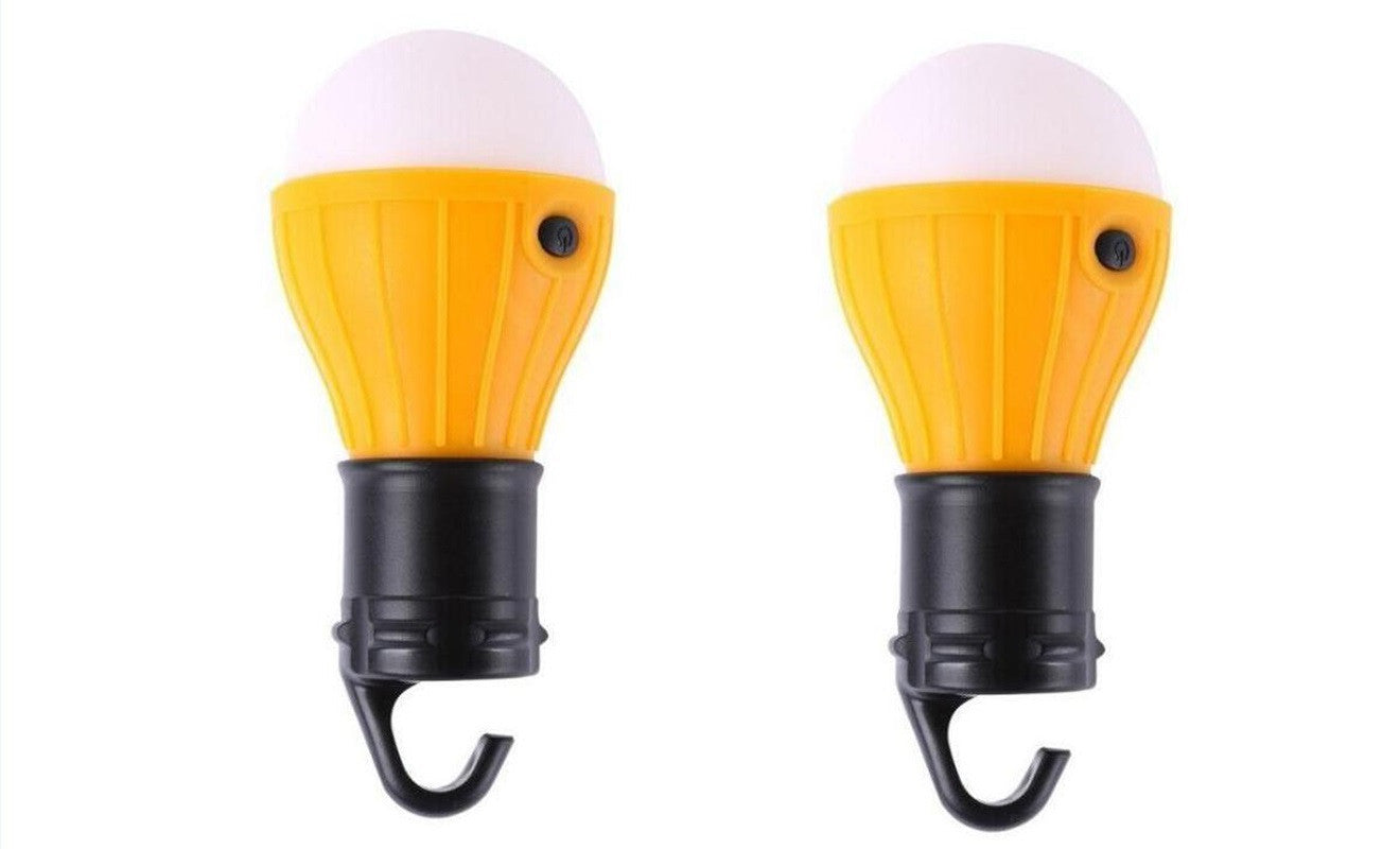 2 Lampe ampoule 3 leds portable tente avec crochet interrupteur ECLATS DESTOCKAGE