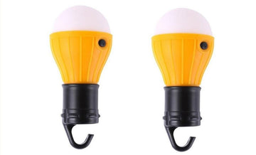 2 Lampe ampoule 3 leds portable tente avec crochet interrupteur ECLATS DESTOCKAGE