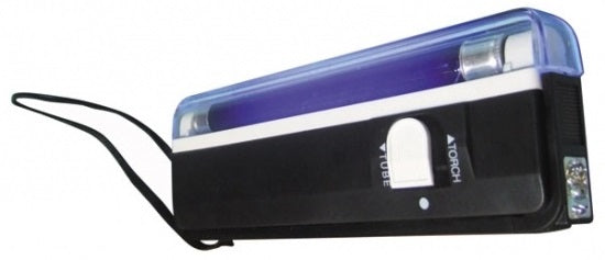 Lampe 4w detecteur ultraviolet faux billet lumiere noire carte bancaire livré avec 4 piles ECLATS DESTOCKAGE