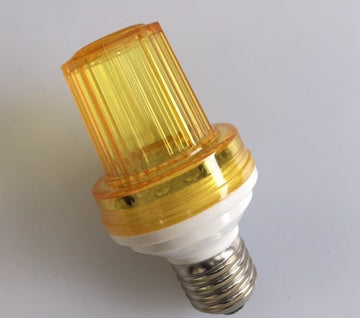 Lampe flash stroboscope jaune 1w 10 led douille e27 220v lumiere ambre orange stroboscopique ECLATS DESTOCKAGE